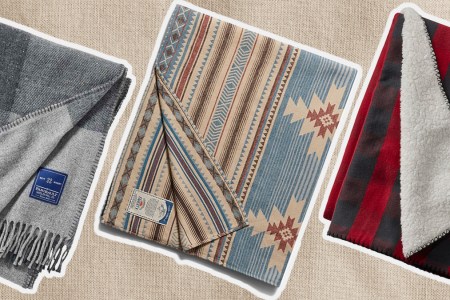 a collage of the best throw blankets on a grey background