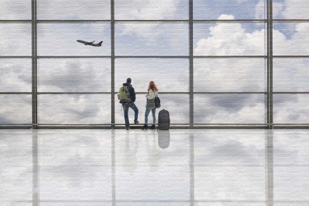 Couple at Airport