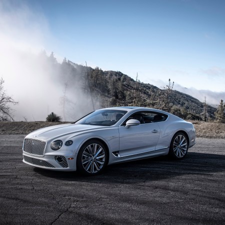 white luxury car Bentley Continental GT