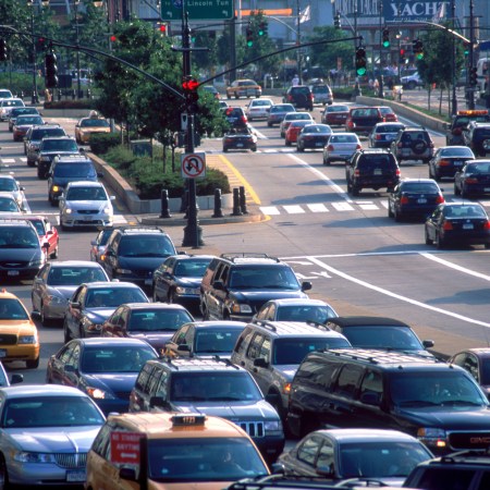 Traffic on Westside Highway in new york city