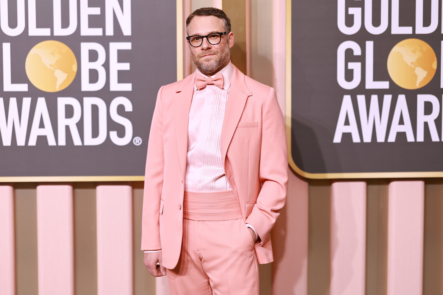 Seth Rogen at the 80th Annual Golden Globe Awards.