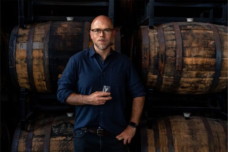 Master Distiller Dave Smith with barrels