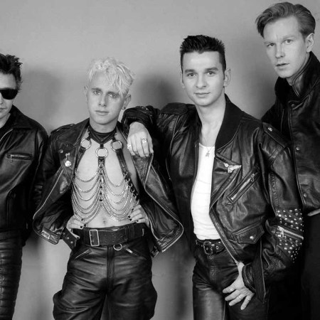 English electronic pop band Depeche Mode (L-R) Alan Wilder, Martin Gore, Dave Cahan, Andy "Fletch" Fletcher pose for a portrait back stage at the US version of Top of the Pops on December 7, 1987 in Hollywood, CA. A 1987 song by the band was recently used in HBO's "The Last of Us"