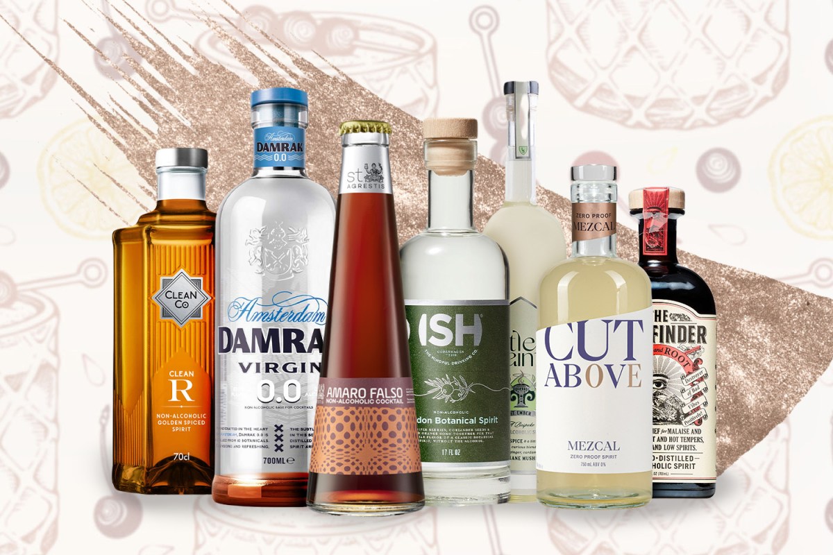 A selection of non-alcoholic "spirits" for Dry January