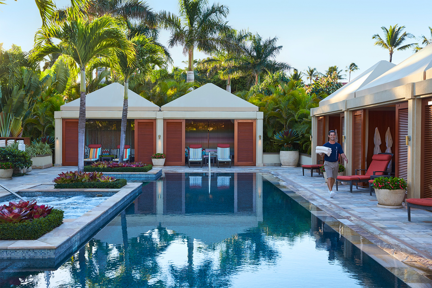Cabanas at the pool at Four Seasons Resort Maui at Wailea