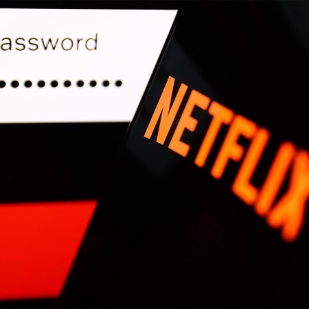 Netflix sign-in page displayed on a laptop screen and Netflix logo displayed on a phone screen are seen in this illustration photo. The streaming service plans to crack down on password sharing on a larger scale.