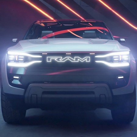 The Ram Revolution BEV Concept, an electric pickup truck that was unveiled at CES 2023