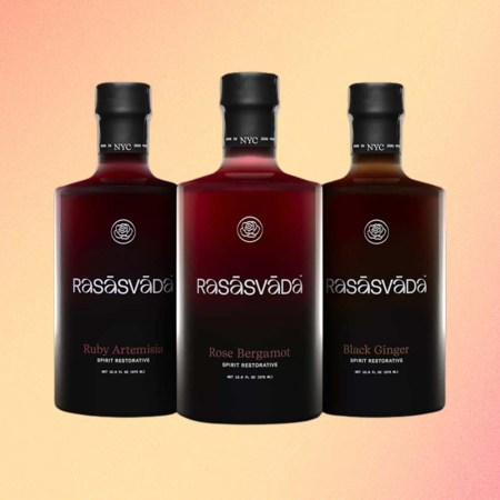 Three bottles of Rasasvada, a non-alcoholic spirit