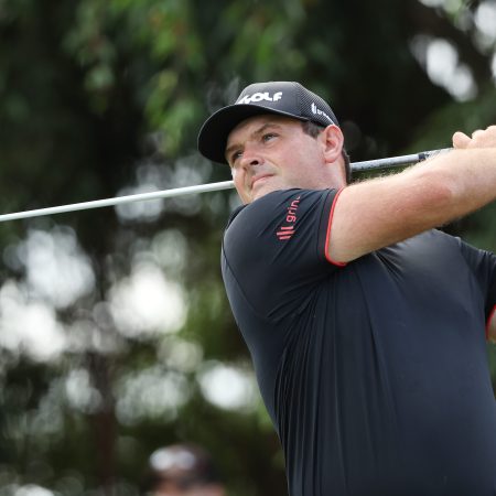 Patrick Reed at the LIV Golf Invitational in Miami. Reed and his lawyers are threatening CNN and Bloomberg with lawsuits.