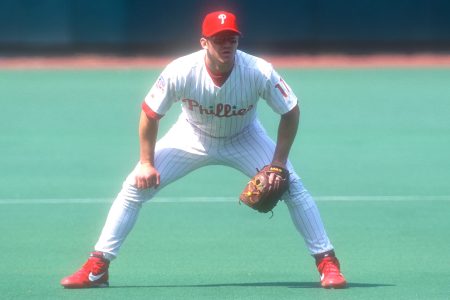 Scott Rolen of the Phillies during a game in 1997.