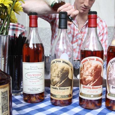 Drinks at Eleven Madison Park from Old Rip Van Winkle Distillery at the Big Apple BBQ Block Party in 2013. Sazerac's new distribution model means consumers may (or may not) get more access to rare bottles like Pappy Van Winkle
