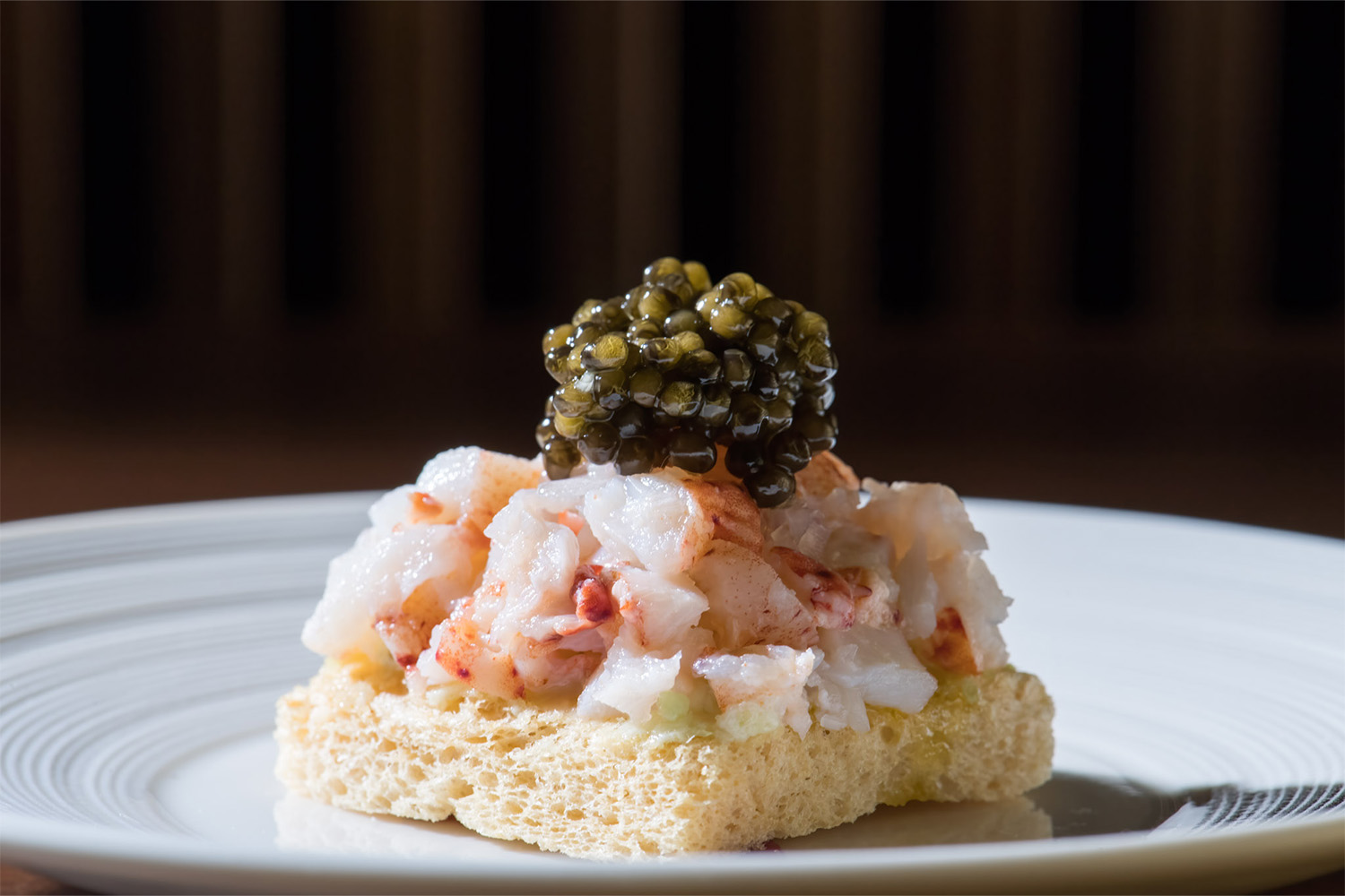 Sashimi Toasts, Lobster with WAKUDA Caviar