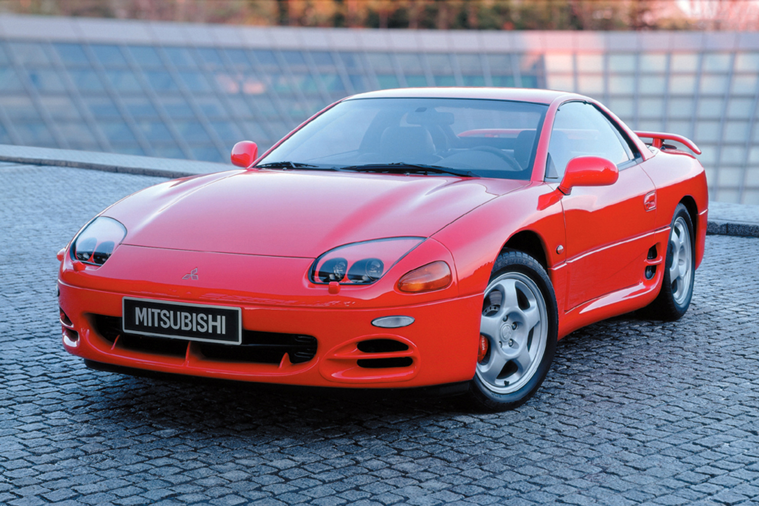 A 1994 Mitsubishi 3000GT, the first model year that didn't include pop-up headlights
