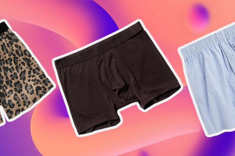 a collage of the best men's underwear on a purple background