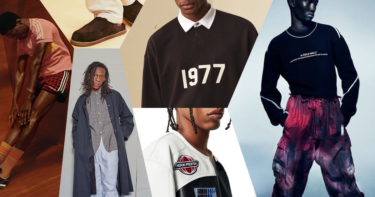 a collage of photos from Black-owned clothing brands