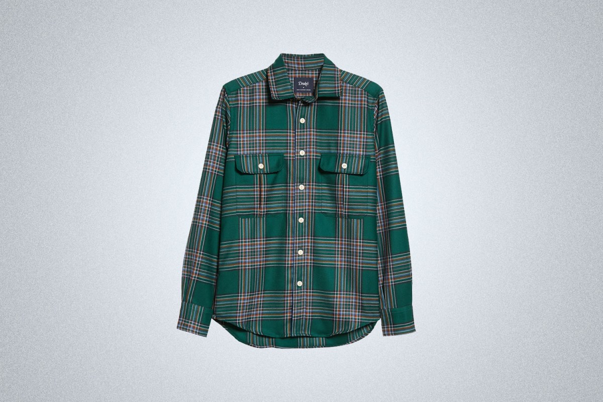 Drake’s Plaid Cotton Flannel Button-Up Work Shirt
