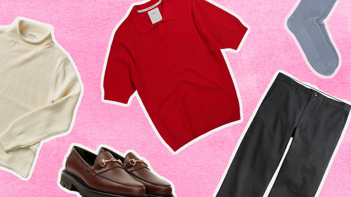 a collage of Valentine's Day date night outfits on a pink background