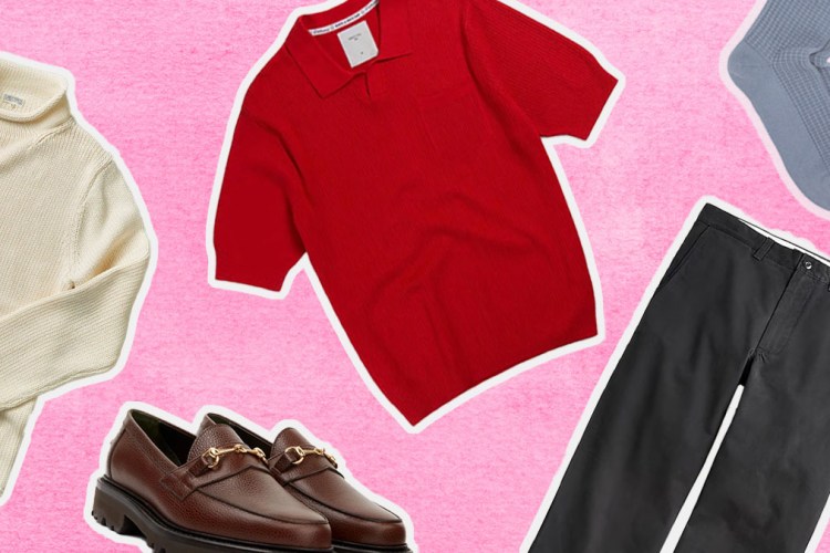 a collage of Valentine's Day date night outfits on a pink background