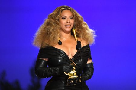 Beyoncé accepts the Best R&B Performance award during the 63rd Annual GRAMMY Awards on March 14, 2021 in Los Angeles, California.