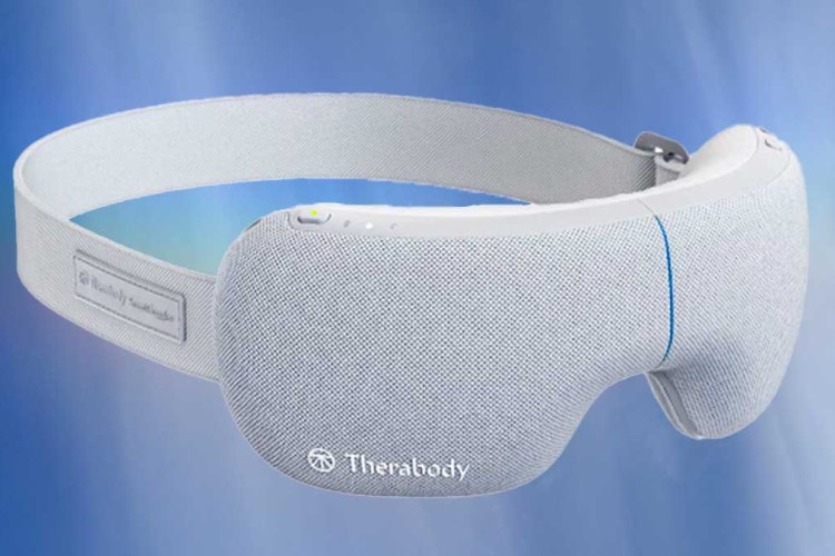 Therabody SmartGoggles, on a blue background
