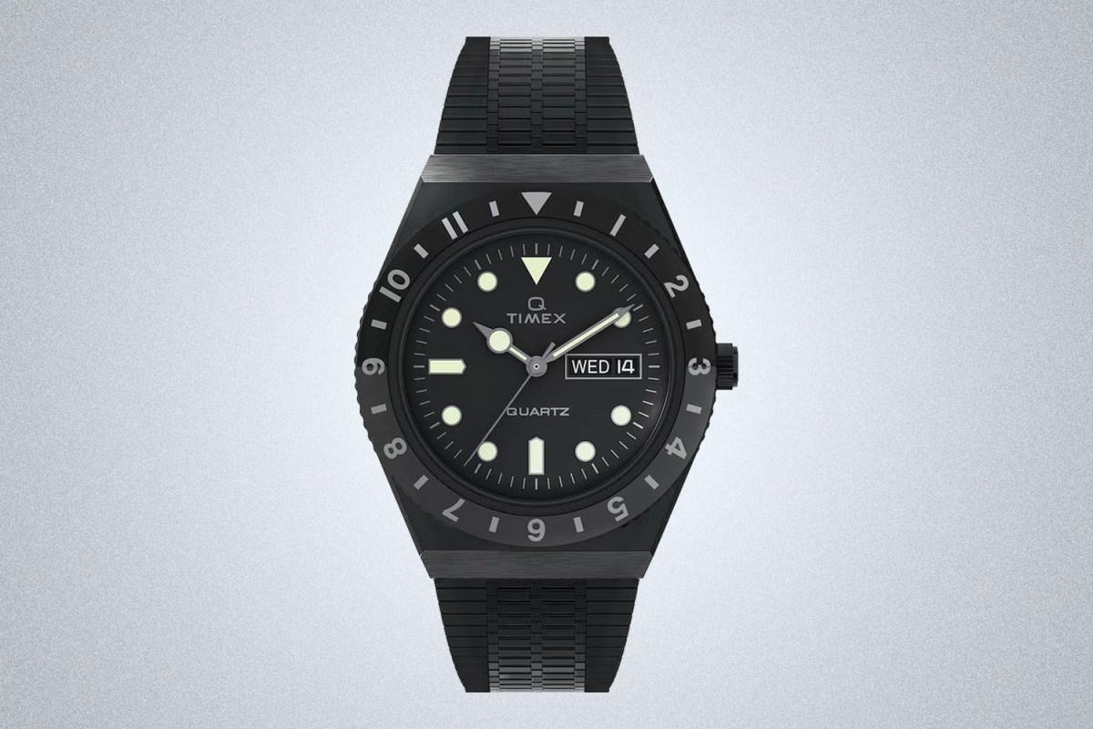 Timex Q Diver Inspired 38mm Watch w/ Blackout Bracelet