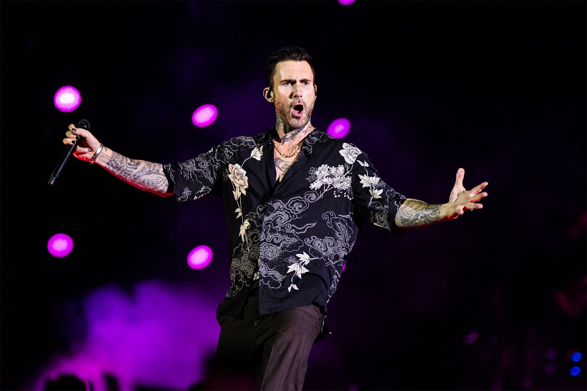 Adam Levine of Maroon 5 performs live on stage at Allianz Parque on April 5, 2022 in Sao Paulo, Brazil. The singer recently filed a lawsuit against a classic car dealer over an allegedly fake Maserati.