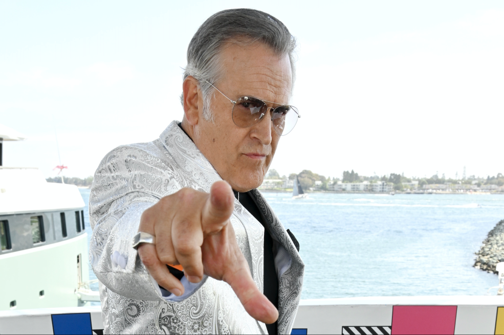 Bruce Campbell visits San Diego Comic-Con.