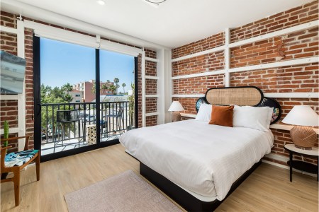 Guest room at The Brick Hotel