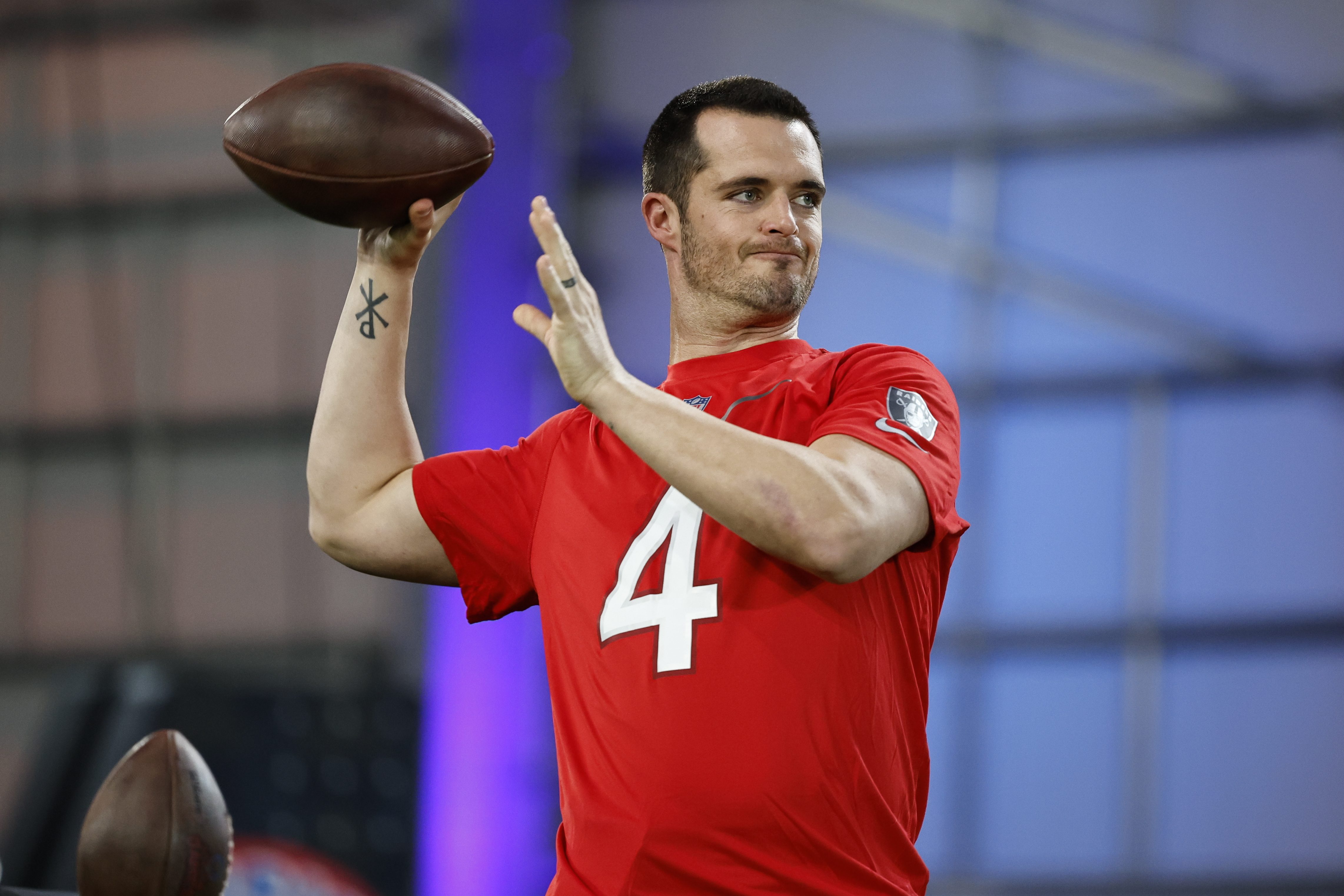 Derek Carr at the Pro Bowl Games in Las Vegas.