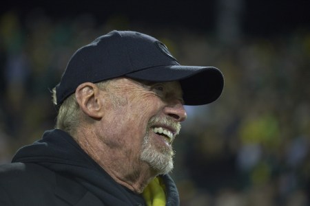 A close-up of Nike co-founder Phil Knight.