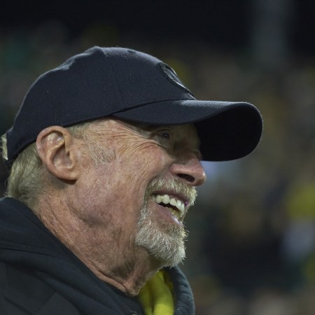 A close-up of Nike co-founder Phil Knight.