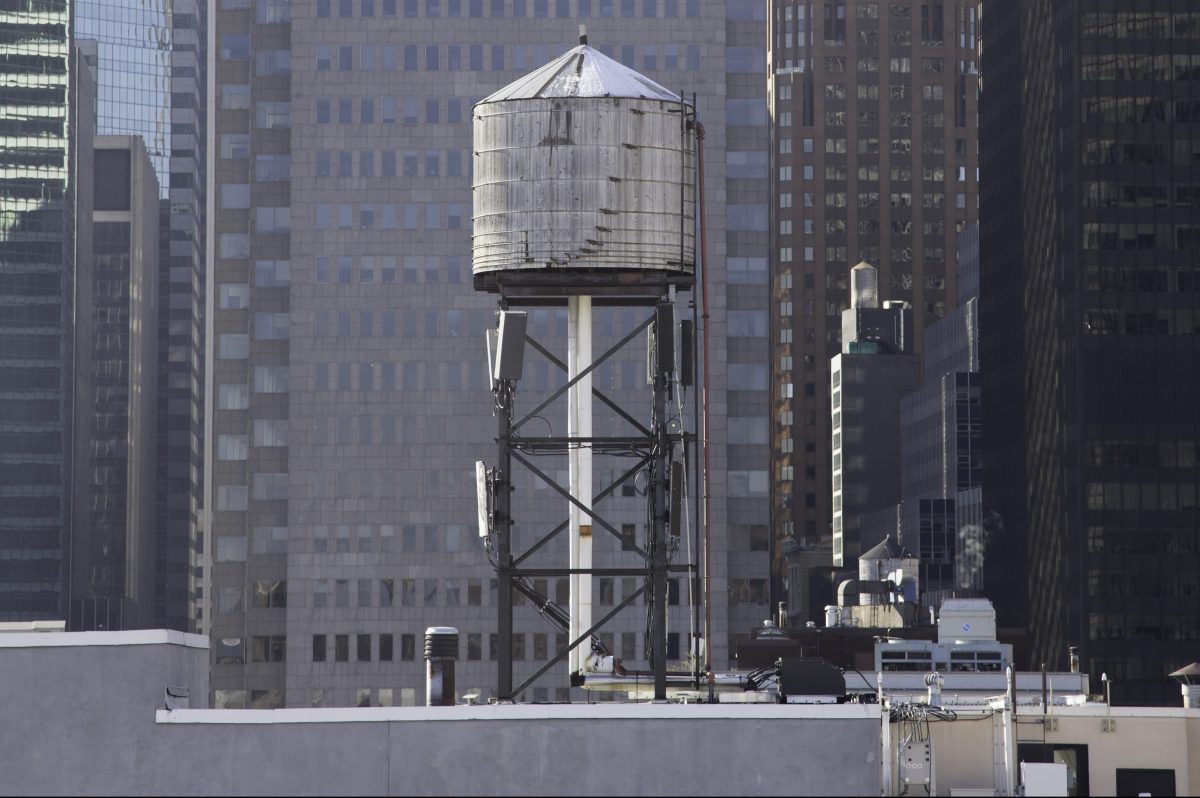 A wood water tower since atop an NYC building.