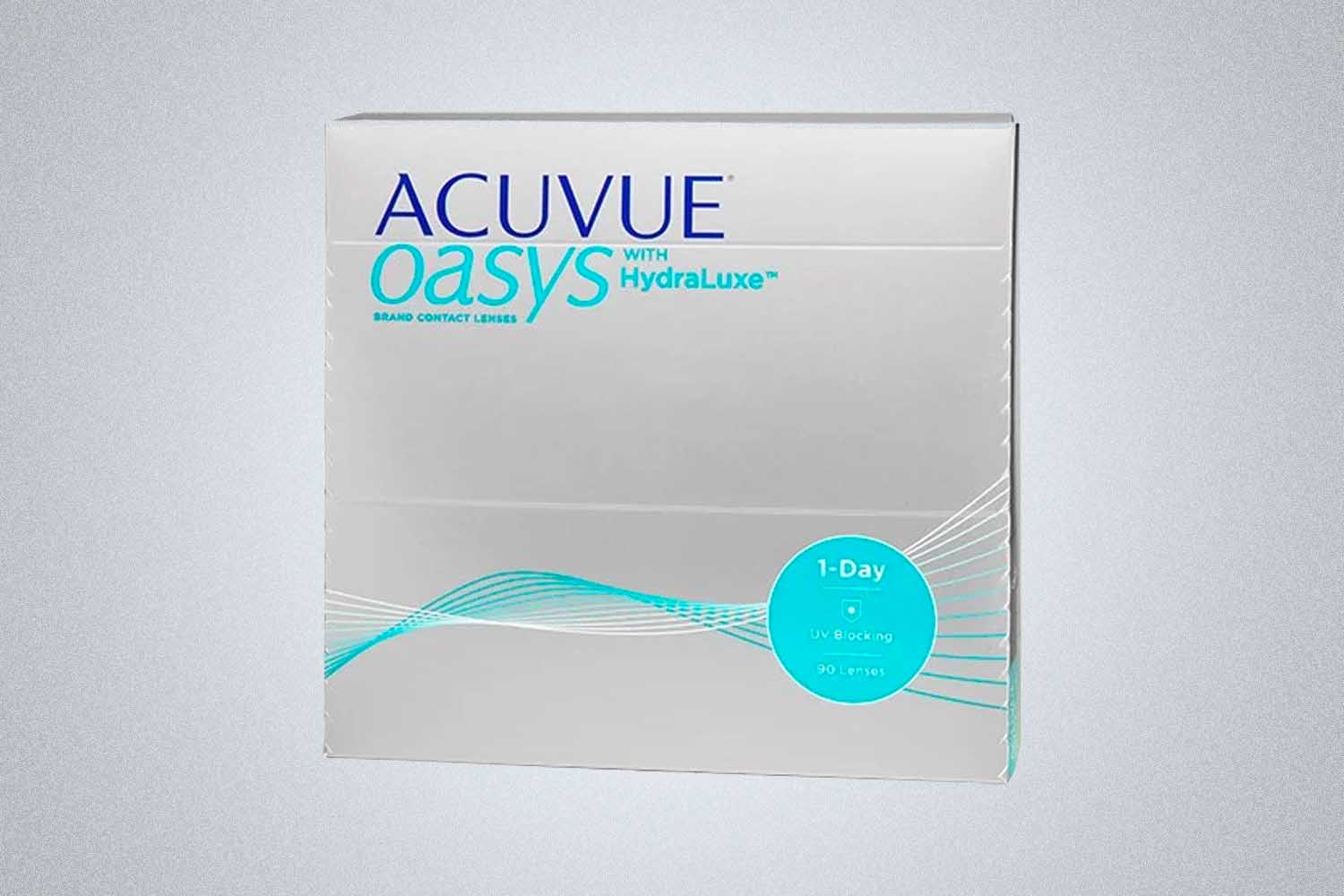 Acuvue contacts, which you can get at the best places to buy contact lenses online