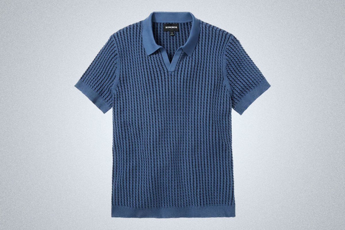 Best Johnny Collar Knit Polo: Bonobos Cable Sweater Polo