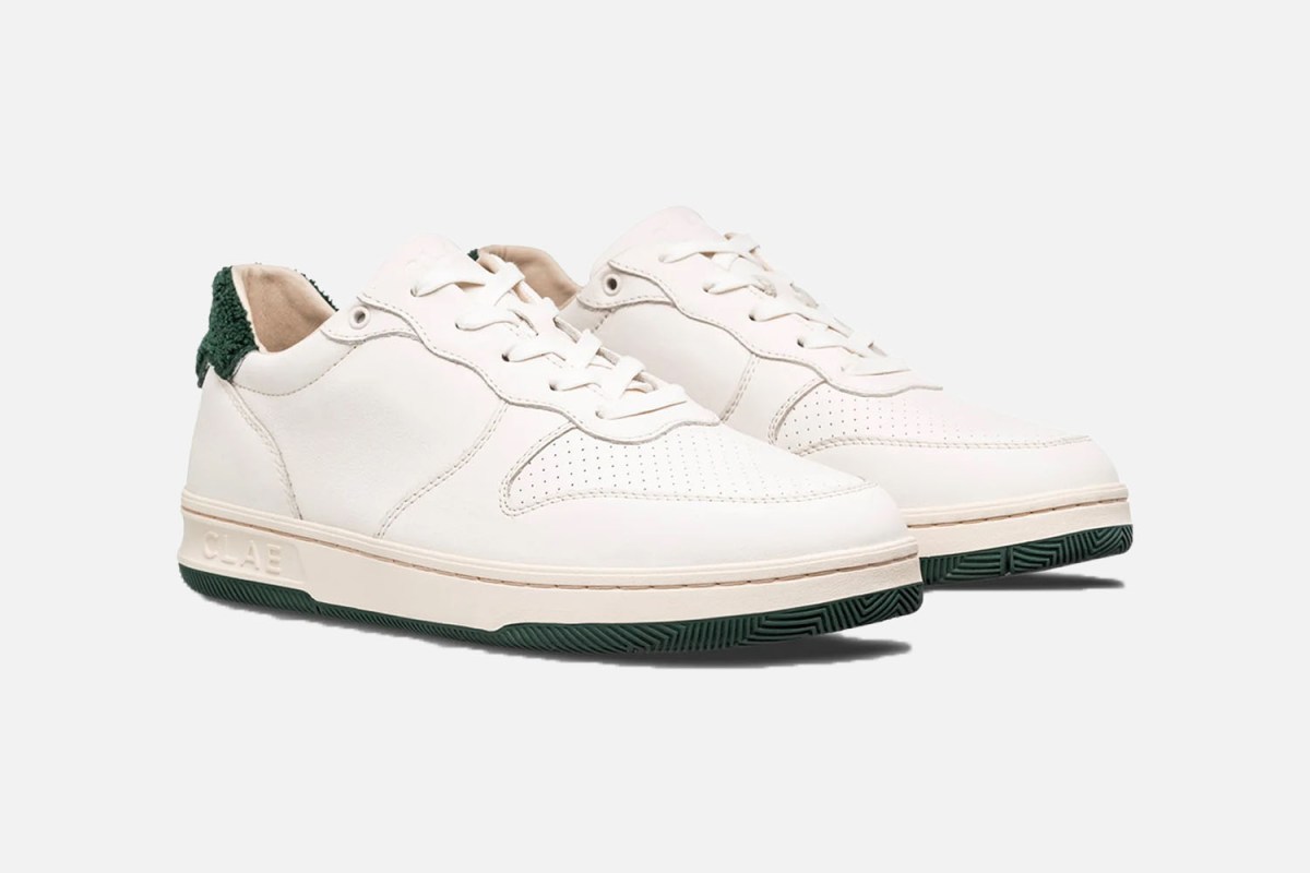 The Court-Ready White Kicks: Clae Malone Leather Sneaker