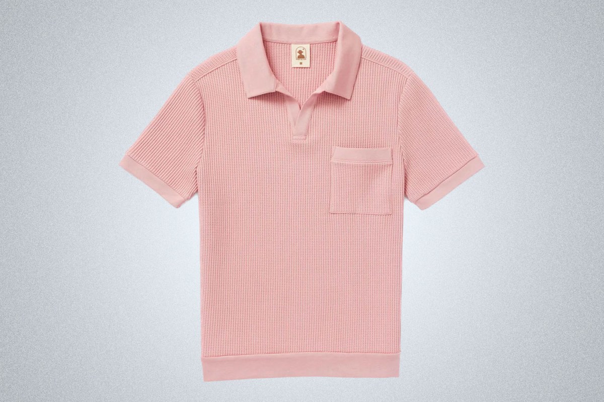 Dandy Del Mar The Cannes Waffle Knit Polo Shirt