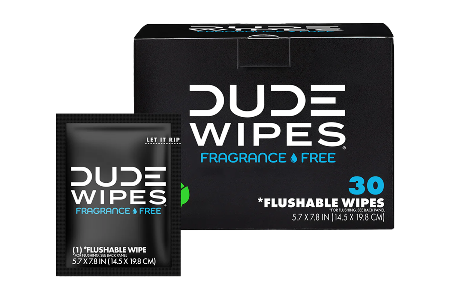 Dude Wipes Unscented Wipe Singles (30 Count)