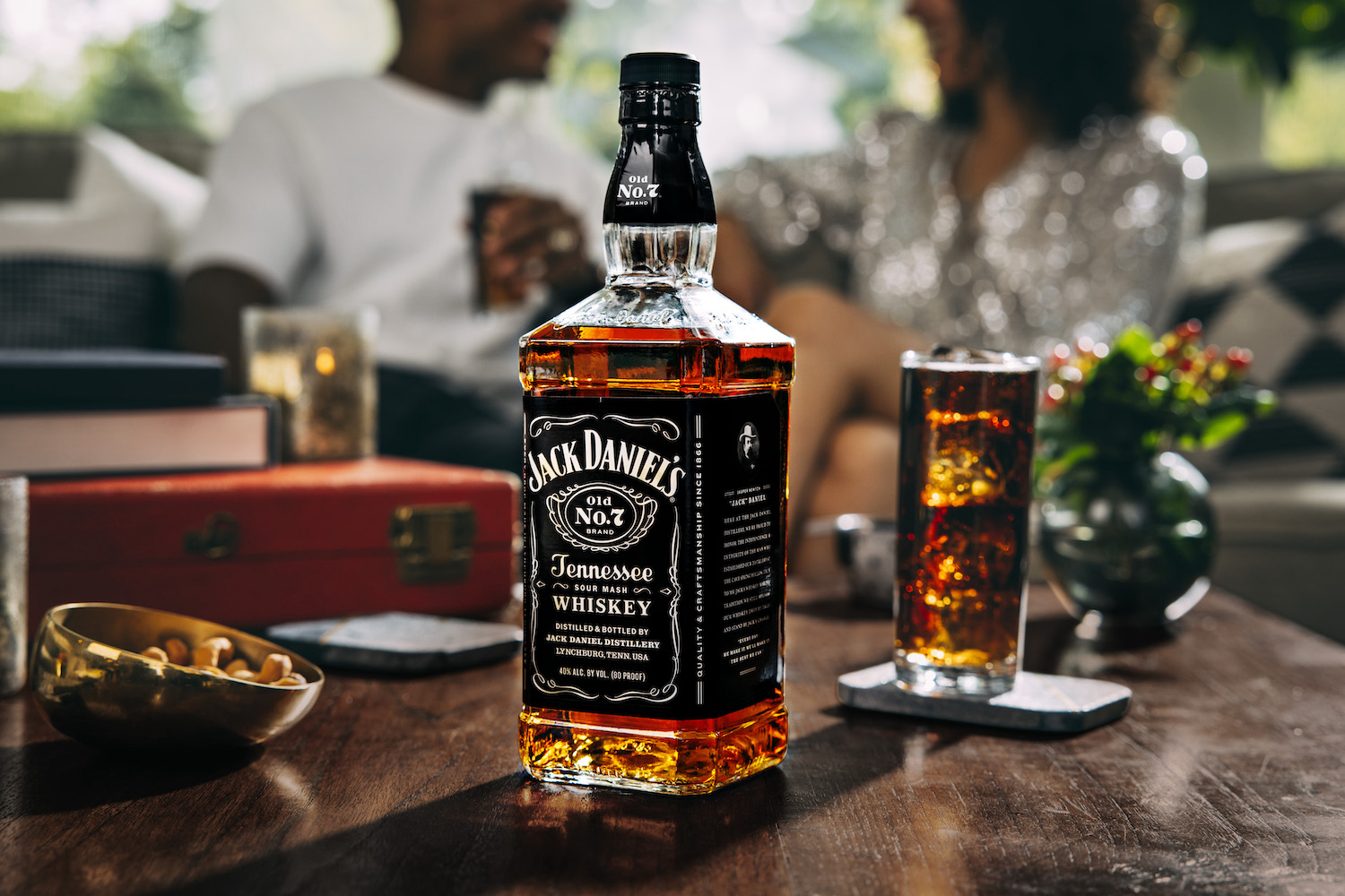 A bottle of Jack Daniel's whiskey. The Supreme Court took on a case the whiskey brand made against a dog toy.