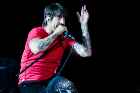 Anthony Kiedis of Red Hot Chili Peppers performs during the first day of Lollapalooza Buenos Aires 2018 at Hipodromo de San Isidro on March 16, 2018.