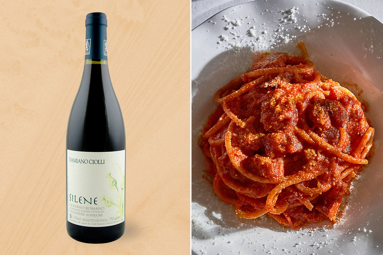 Bucatini all’Amatriciana and wine pairing