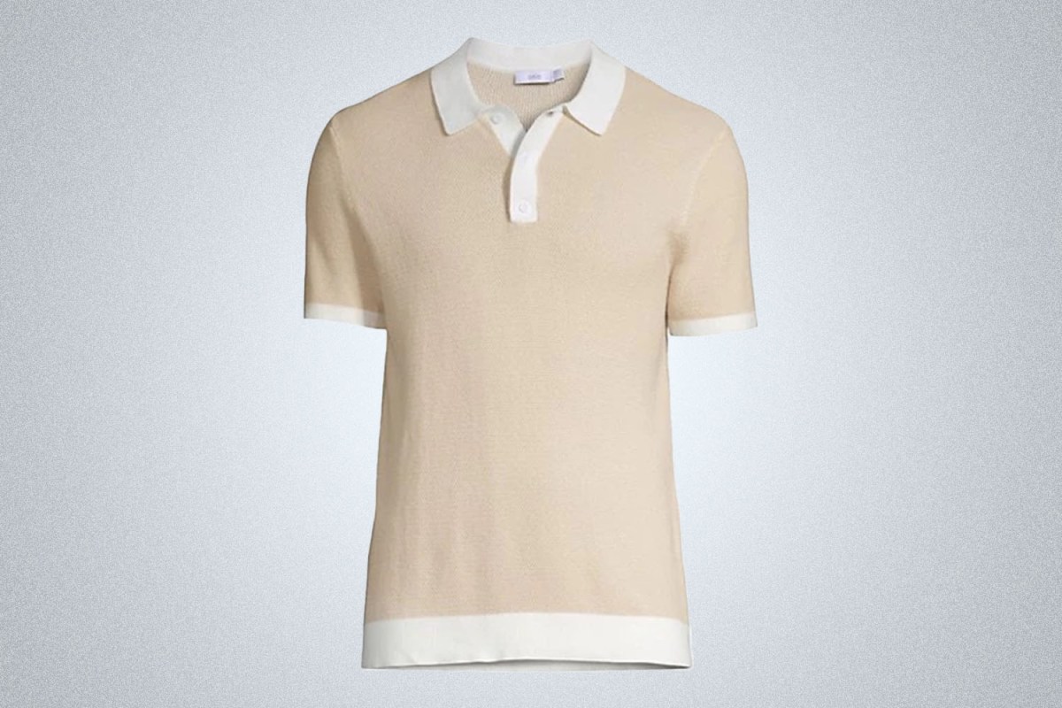 Onia Textured Cotton-Knit Polo Shirt