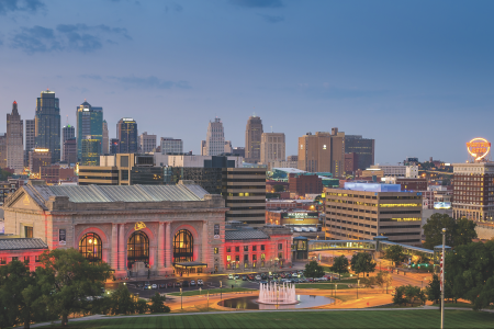Union Station in the midst of downtown Kansas City.