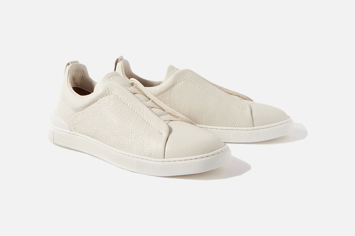 For the Company Heir: Zegna Triple Stitch Suede Sneakers