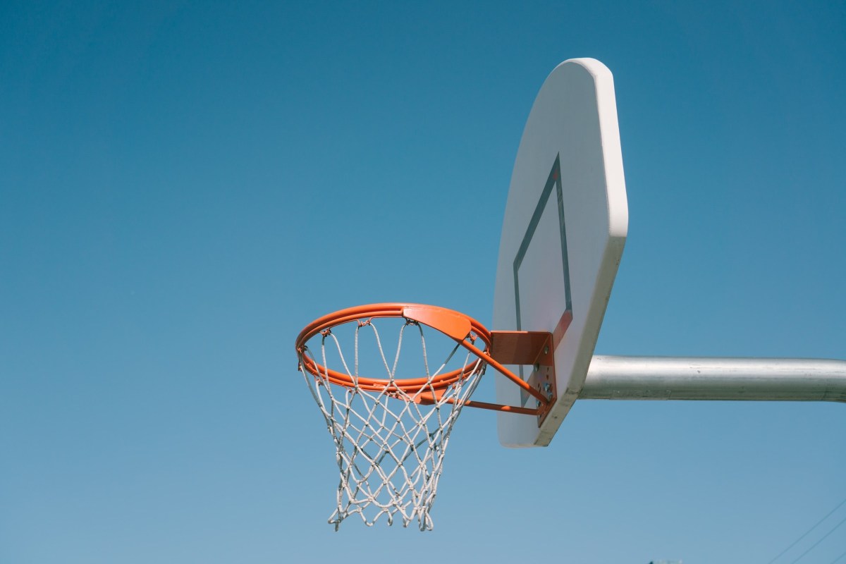 Basketball hoop outside. A recreational league in Alabama is under fire for not awarding a girls team a championship trophy.