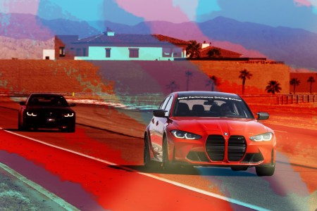 BMW M Competition cars driving at the BMW Performance Center in Thermal, California. Here's what racing there is like.