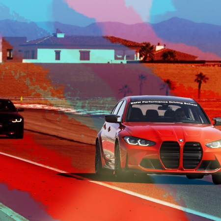 BMW M Competition cars driving at the BMW Performance Center in Thermal, California. Here's what racing there is like.
