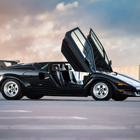 A 1989 Lamborghini Countach 25th Anniversary, once owned by Rod Stewart, that's up for auction on Bring a Trailer