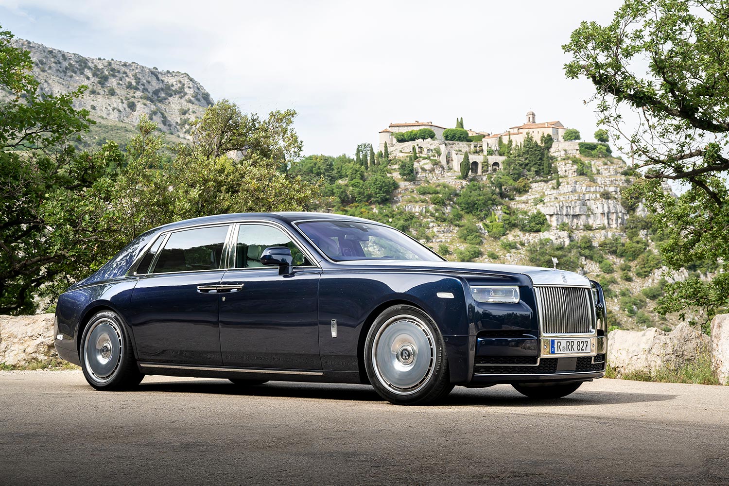 The new Rolls-Royce Phantom Series II, shown with the large disc wheels