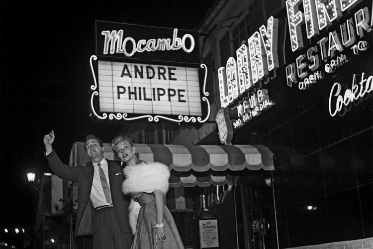 Starlet Kathy Marlowe goes out to the famous Macambo nightclub on the Sunset Strip on December 1, 1954, in Hollywood, California.