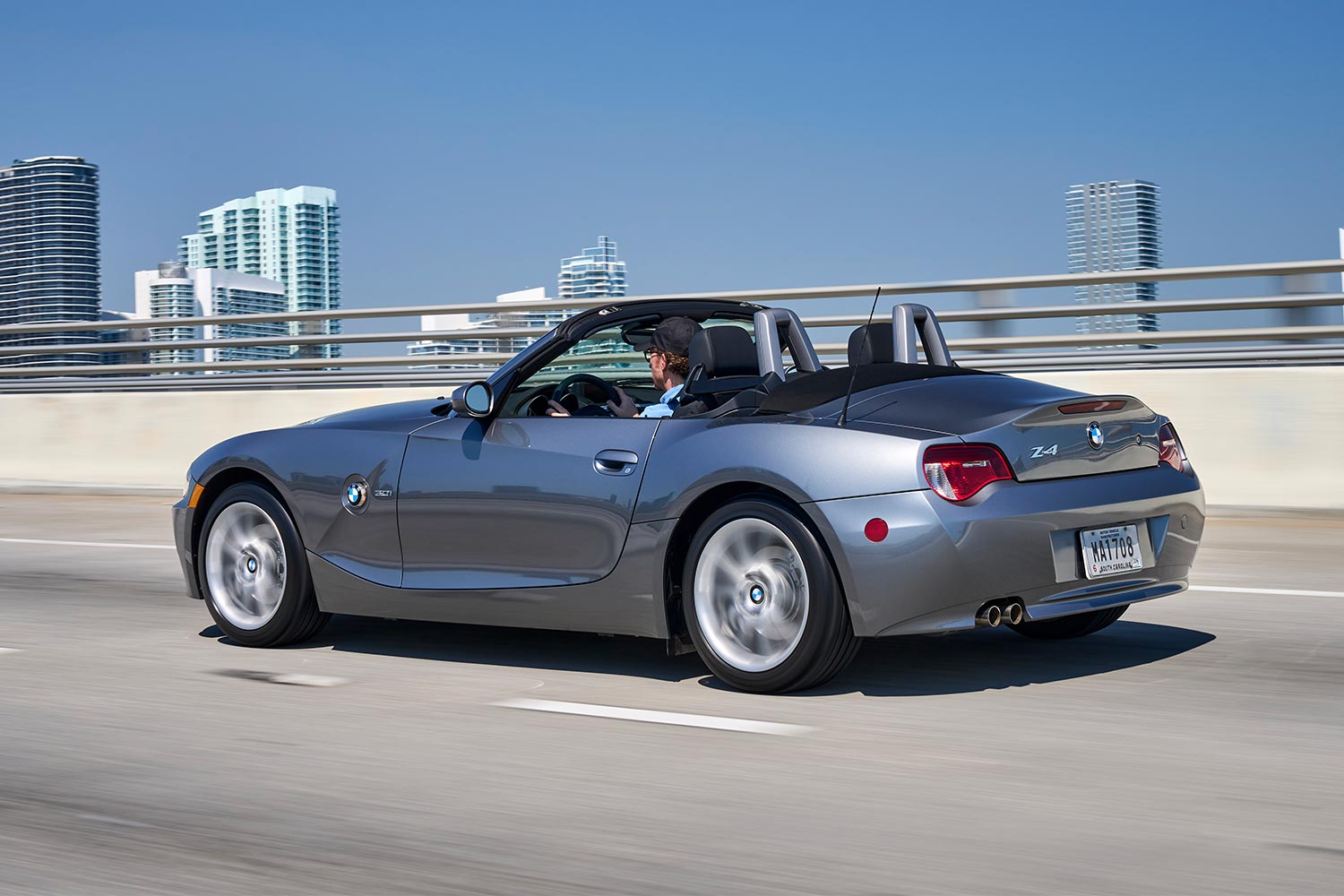 The 2008 BMW Z4 3.0i driving in Florida